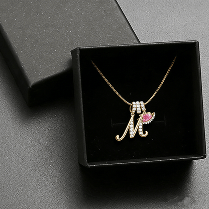 ✨Gold 3-Layering Initial A-Z Letter Heart Pendant Necklaces💗