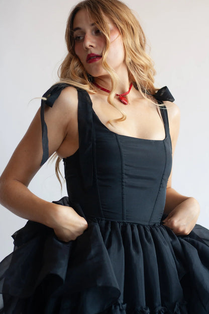 🔥Black Friday Limited Time Promotion 50% OFF - 💃✨ Vintage Romantic Tiered Organza Midi Dress & Free shipping✈️