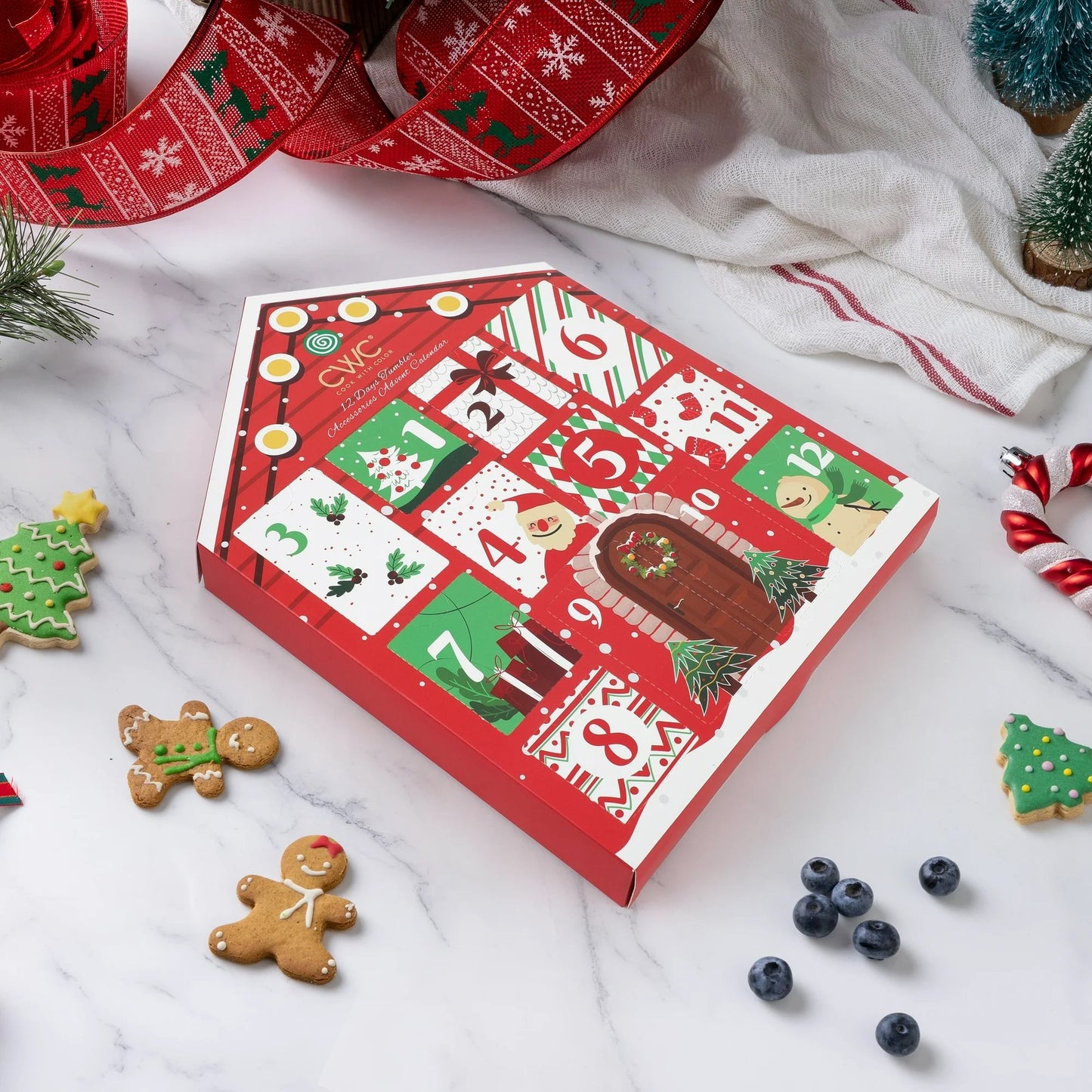🎅Christmas Advent Calendar – 12-Piece Holiday Water Cup Accessories Set