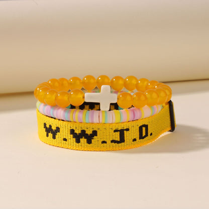 🔥LAST DAY 50% OFF-✝️ W.W.J.D. "What Would Jesus Do" Faith Bracelet Set