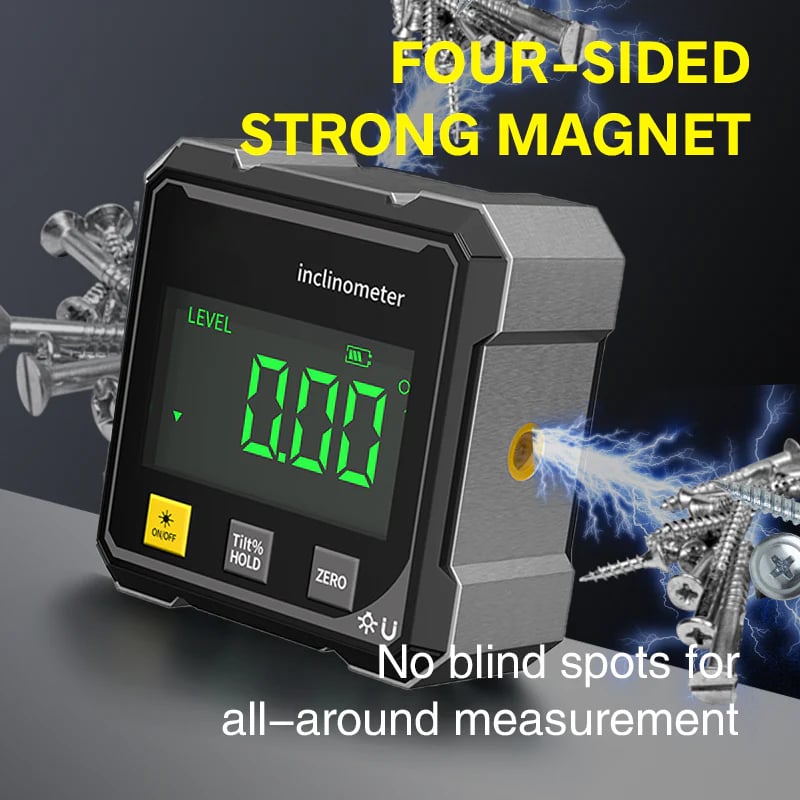 🔥Last Day 49% OFF -4-Side Magnetic Digital Angle Gauge with Laser