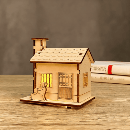 🔥LAST DAY 50% OFF- 🎄Light-Up Handmade Wooden Christmas Village Houses for Crafts