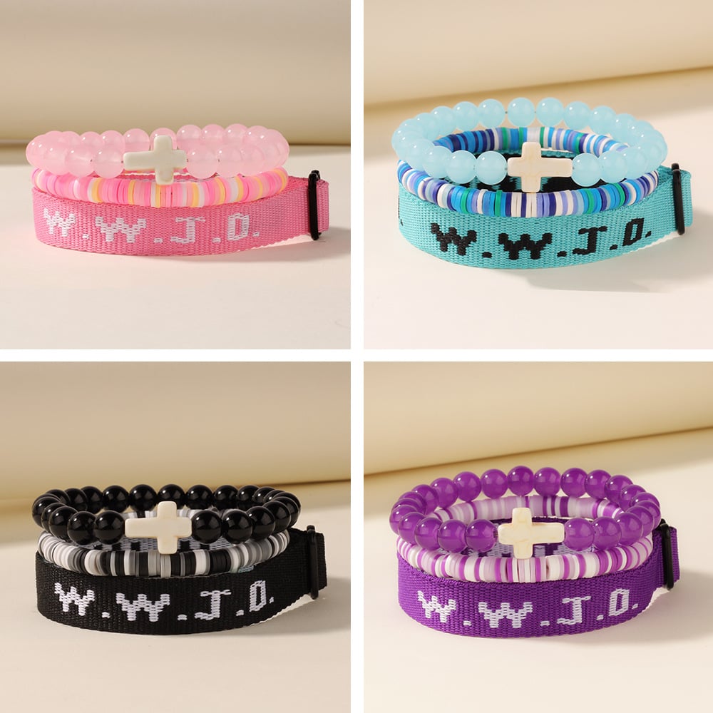 🔥LAST DAY 50% OFF-✝️ W.W.J.D. "What Would Jesus Do" Faith Bracelet Set