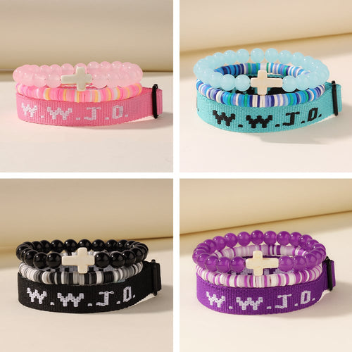 🔥LAST DAY 50% OFF-✝️ W.W.J.D. "What Would Jesus Do" Faith Bracelet Set