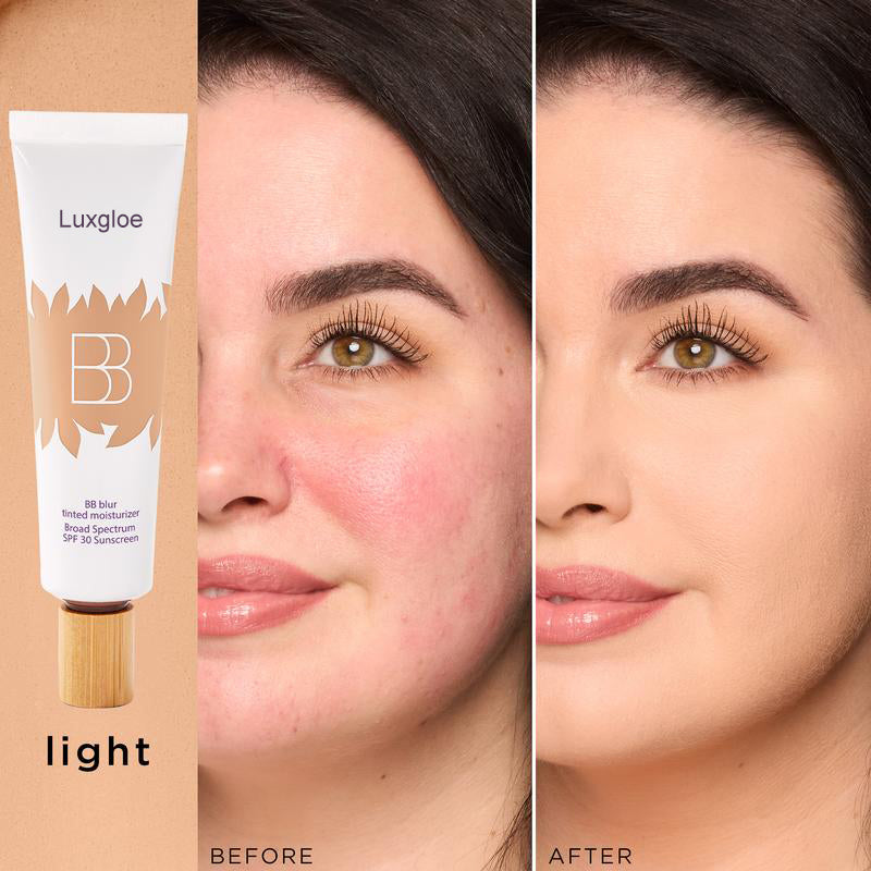 Luxgloe BB blur tinted moisturizer SPF 30 - instantly brightens, hydrates & smooths your skin