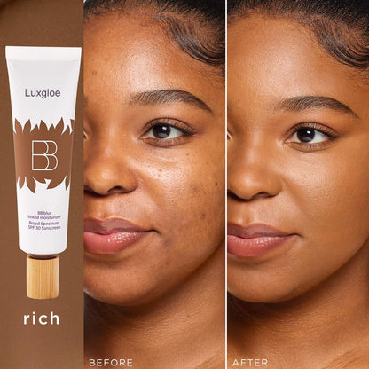 Luxgloe BB blur tinted moisturizer SPF 30 - instantly brightens, hydrates & smooths your skin